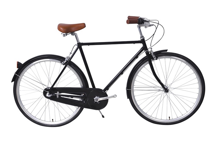 O fabricante de bicicletas de velocidade única apresenta a estabilidade das bicicletas da cidade
